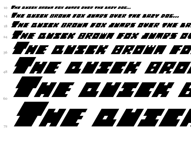 Big Bad Blocks font waterfall